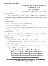 Đề thi chọn học sinh giỏi cấp huyện năm học 2012-2013 môn địa lý lớp 8